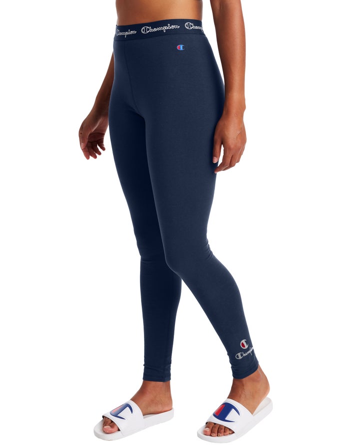 Champion Womens Leggings NZ - Authentic Navy ( 6810-PBHAF )